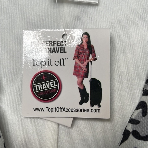 TOP it Off Skirt Grey Leopard Wide Band Wrinkle Resistant Medium New with Tags - Picture 6 of 7